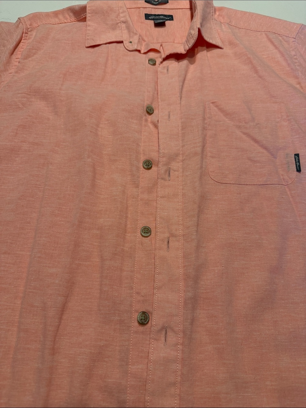 Eddie Bauer Coral Button-Up Shirt